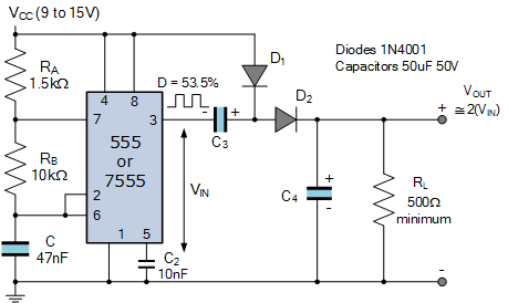 555 circuits part 2 the voltage doubler